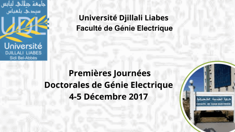 Premières Journées Doctorales de Génie Électrique 4-5 Décembre 2017 