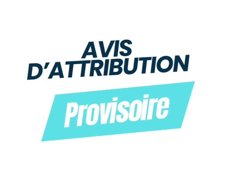 Provisional Contract Award Notice for Consultation No. 01/2026