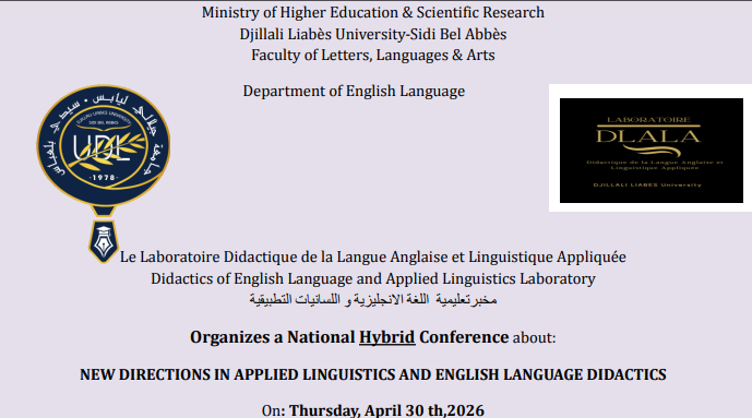a National Hybrid Conference entitled:  New Directions in Applied Linguistics and English Language Didactics