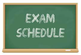 Examination schedule – Department of Dentistry