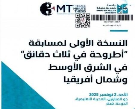مشاركة طلاب الدكتوراه في مسابقة “أطروحة في 3 دقائق” في قطر
