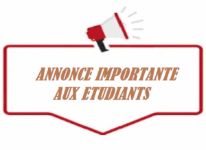 ANNONCE IMPORTANTE