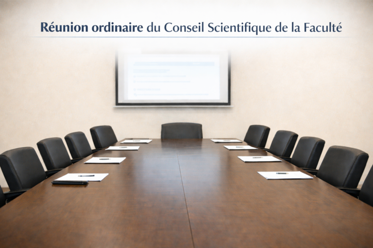 Invitation à la réunion ordinaire du Conseil Scientifique de la Faculté