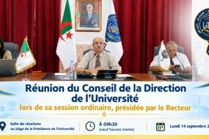 Réunion du Conseil de Direction de l’Université en session ordinaire, présidée par le Directeur de l’Université Réunion du Conseil de Direction de l'Université en session ordinaire, présidée par le Directeur de l'Université